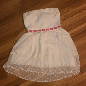 White Strapless Summer Dress